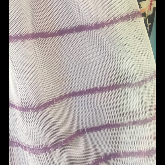 BCBGMAXAZRIA Purple Striped strapless dress -Size 0 - Picture 11 of 11